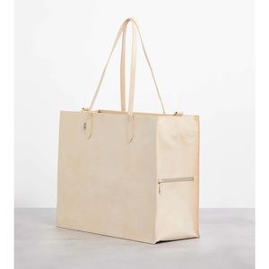 The Large Work Tote in Beige - Beis